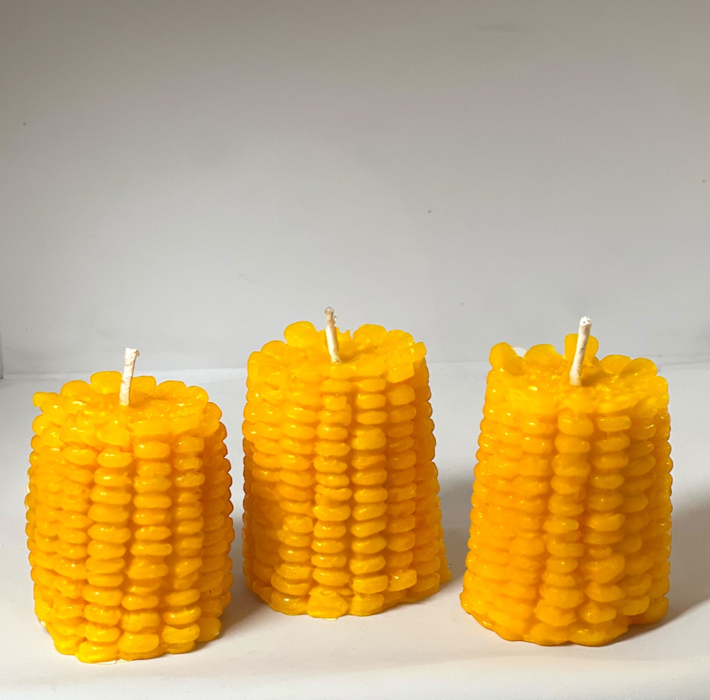 Candle Crazee 3 Pack, Ear Of Corn Shaped Candle, Cornbread Scented Candle