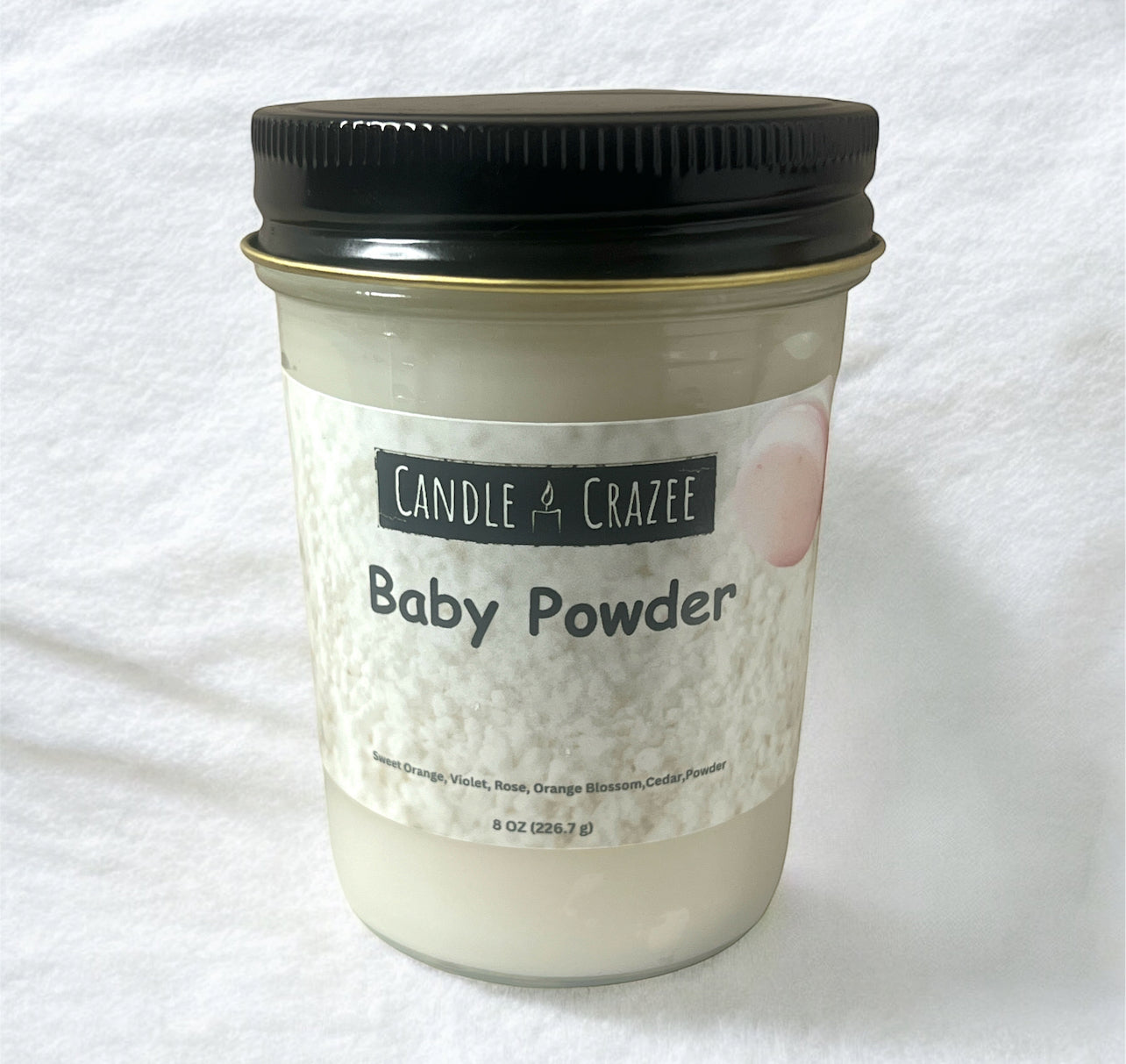 Baby Powder 8oz Candle