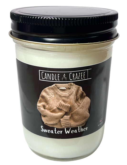 Candle Crazee 8oz Sweater Weather Scented Jar Candle