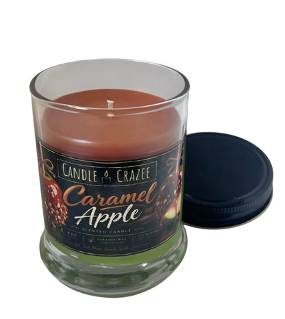 8 oz Caramel Apple Candle – Sweet Fall Scented Candle | Hand-Poured Parasoy Wax Candle | Autumn Home Decor & Gift