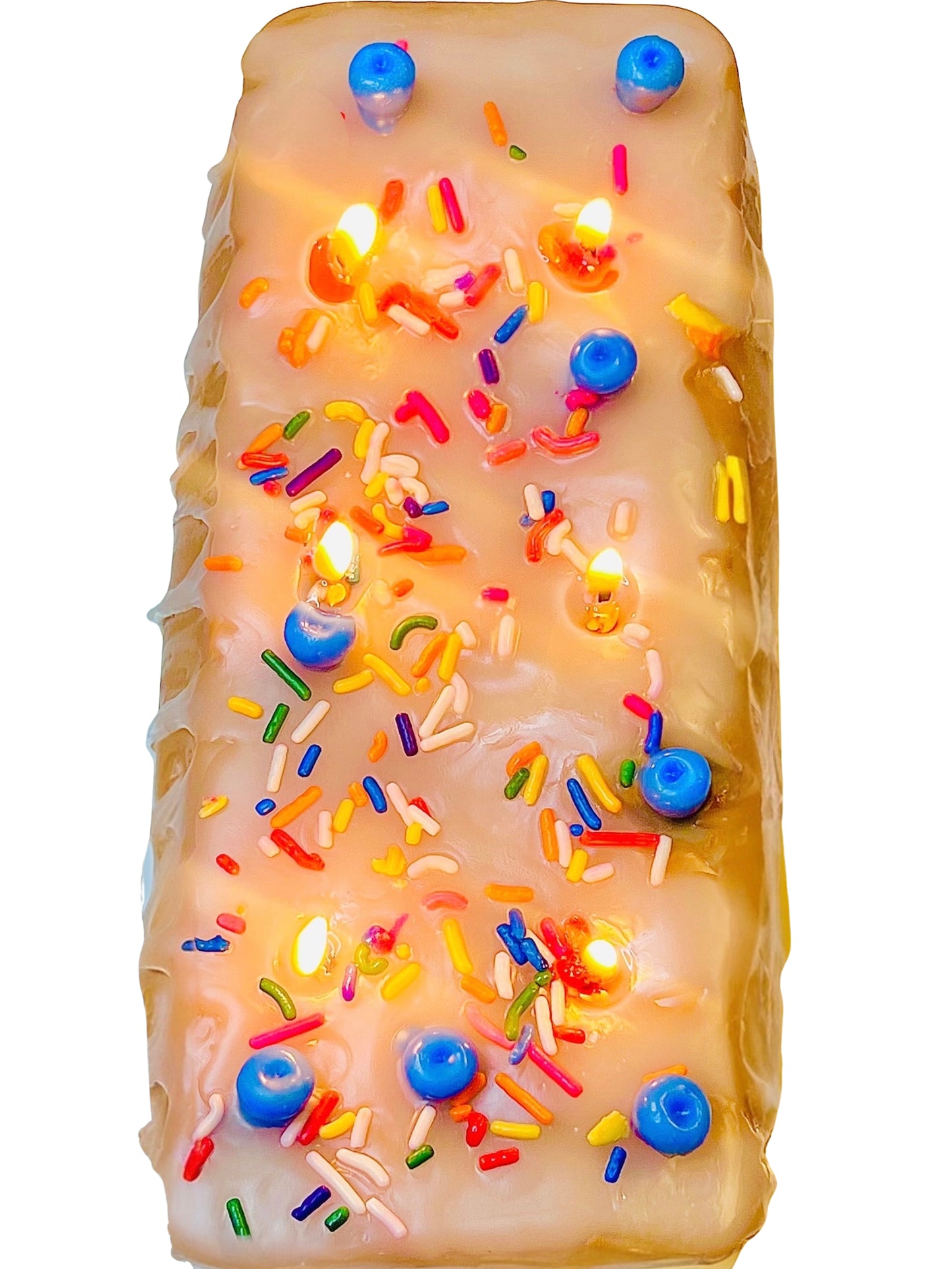 Blueberries & Cream Pound Cake With Sprinkles, Scented 6 Wick Cake Candle
