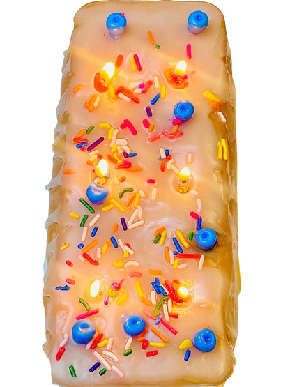 Blueberries & Cream Pound Cake With Sprinkles, Scented 6 Wick Cake Candle