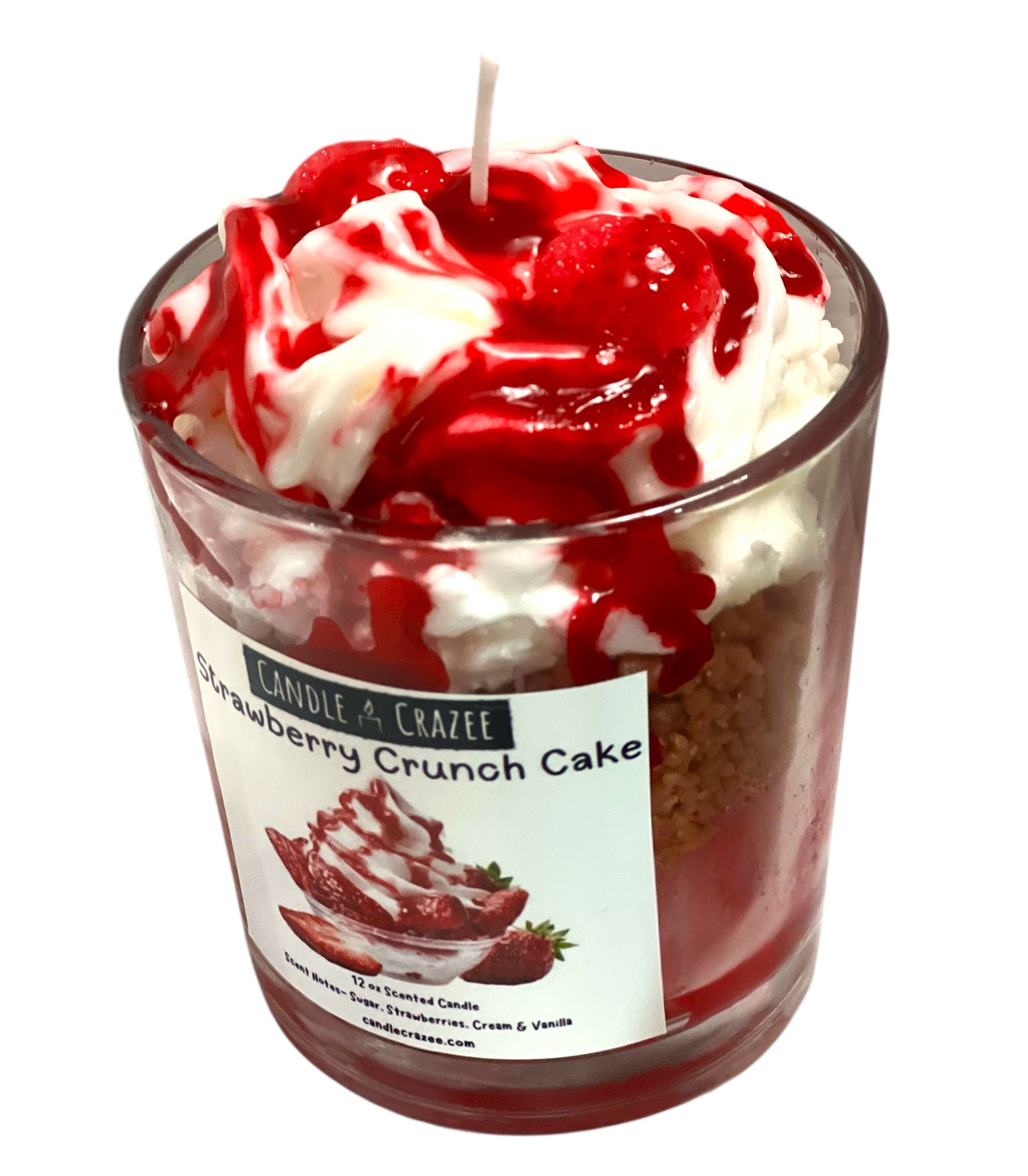 Strawberry Crunch Cake Scented 12oz Candle Jar Candle