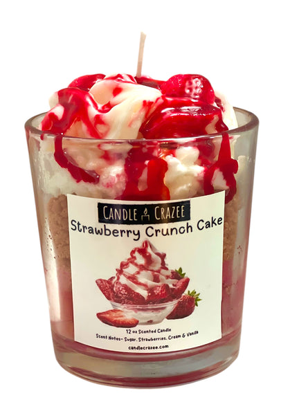 Strawberry Crunch Cake Scented 12oz Candle Jar Candle