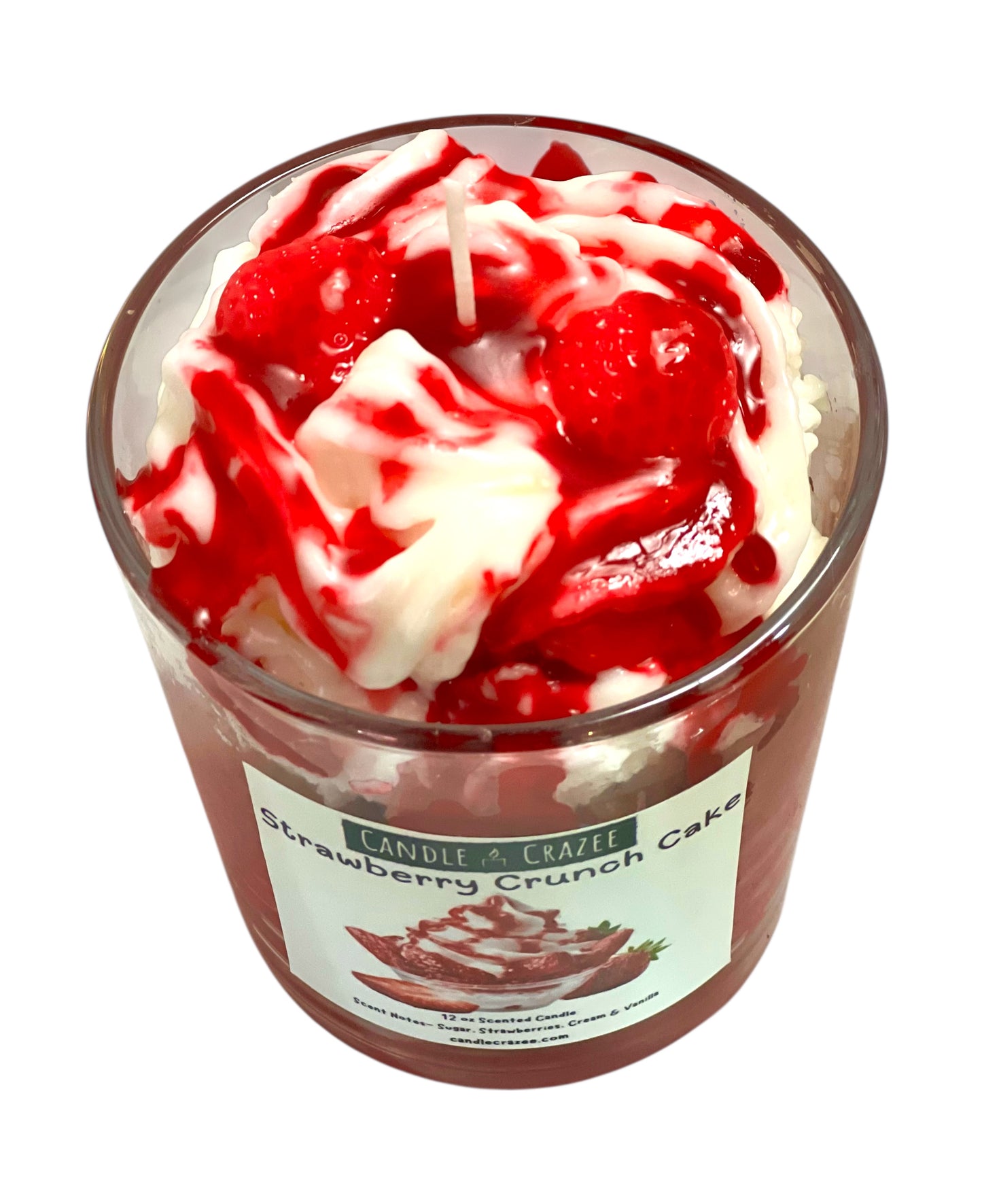 Strawberry Crunch Cake Scented 12oz Candle Jar Candle