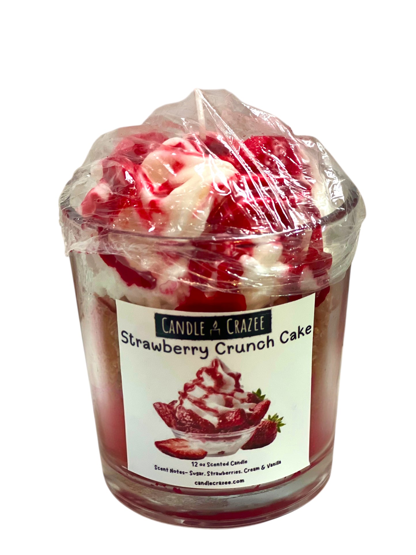 Strawberry Crunch Cake Scented 12oz Candle Jar Candle